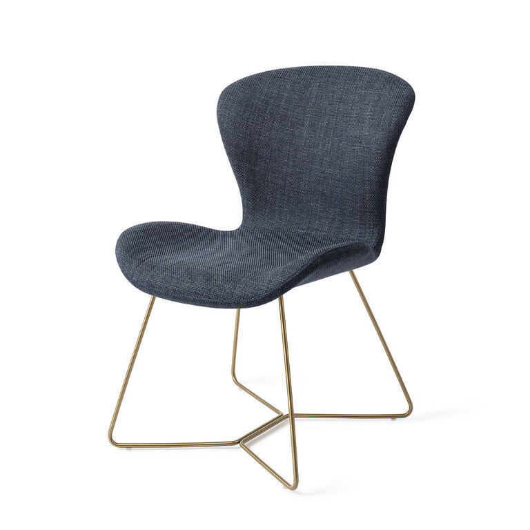 Jesper Home Moji Mystic Marine Dining Chair - Beehive Gold