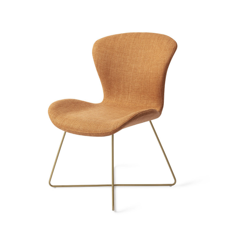 Jesper Home Moji Flax and Hay Dining Chair - Cross Gold