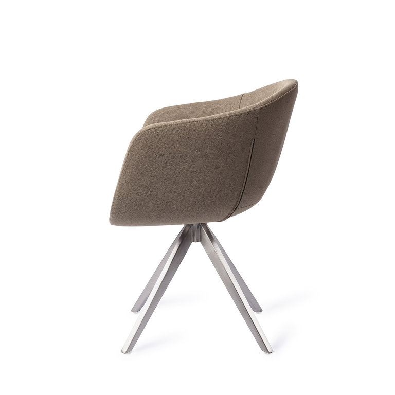 Jesper Home Yuni Dining Chair - Mochachacha, Turn Steel