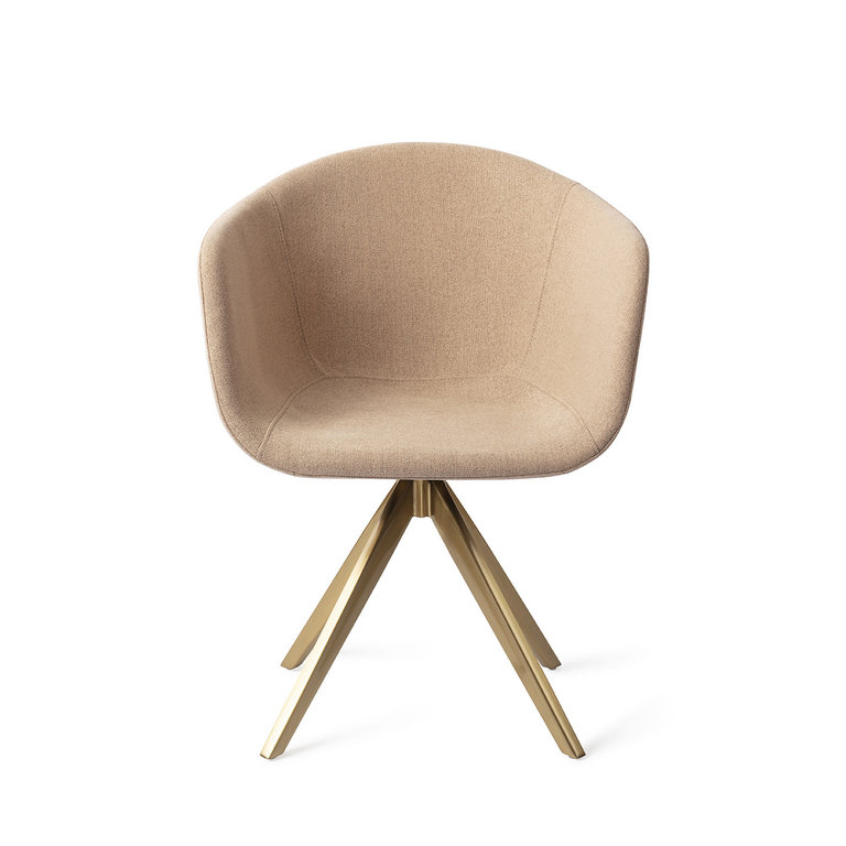 Jesper Home Yuni Barely Blush Dining Chair - Turn Gold