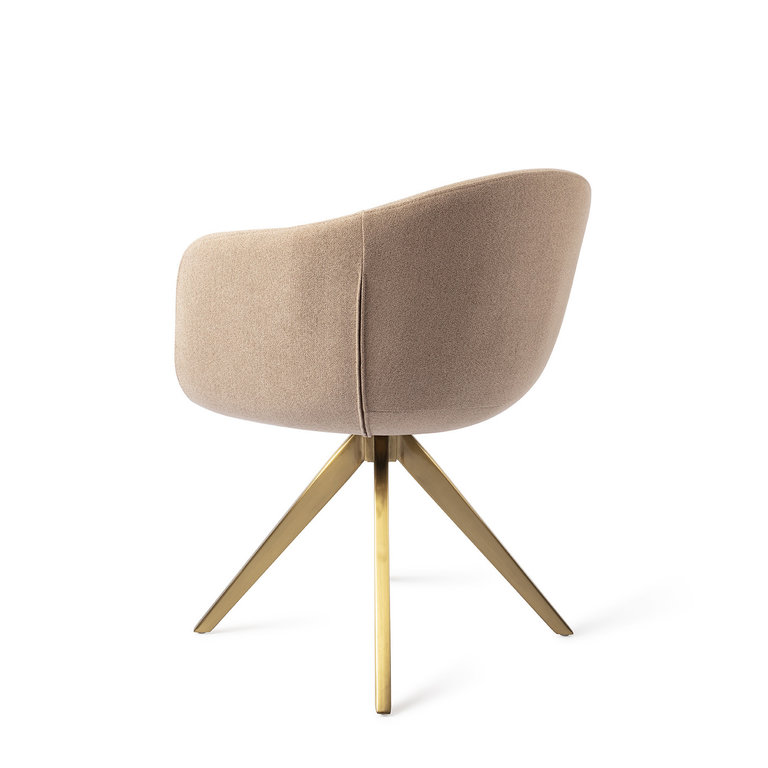 Jesper Home Yuni Barely Blush Dining Chair - Turn Gold