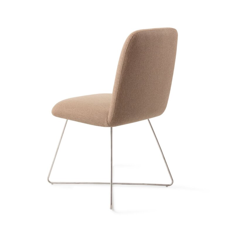 Jesper Home Taiwa Whisper Wheat Dining Chair - Cross Steel