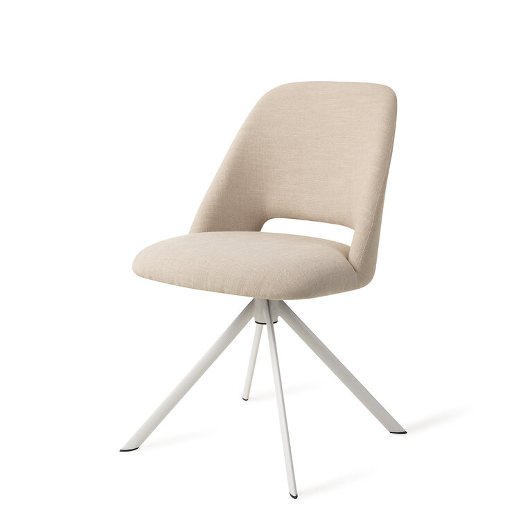 Jesper Home Sasue Ecru Through and Through Dining Chair - Revolve White