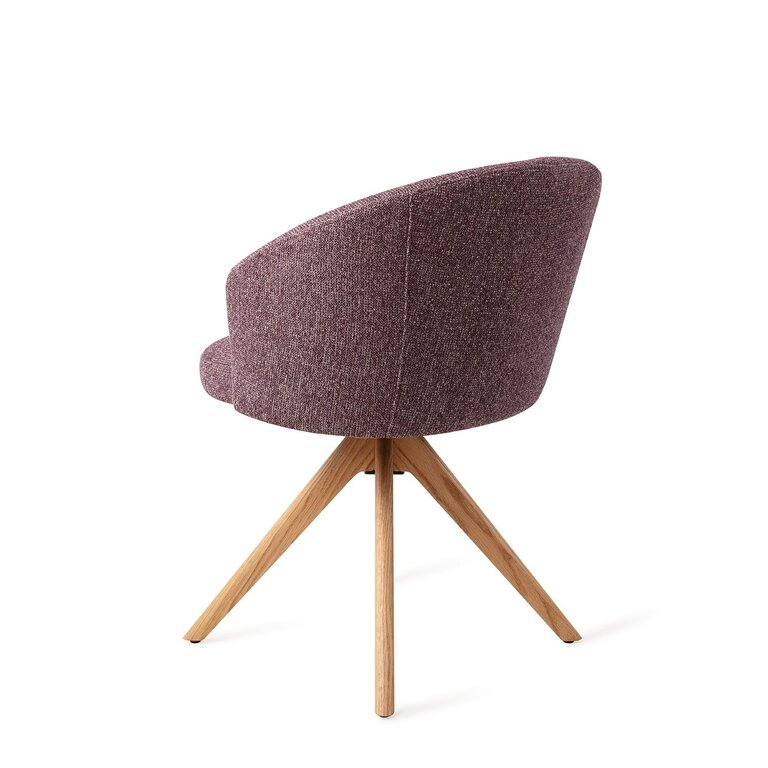 Jesper Home Niimi Perfect Plum Eetkamerstoel - Revolve Oak Natural