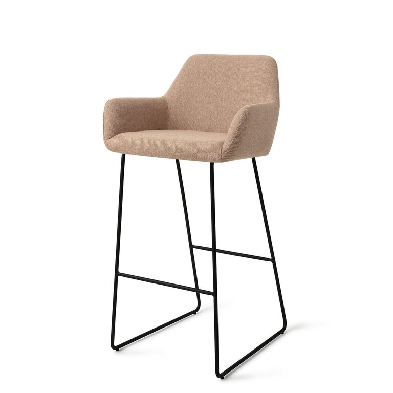 Jesper Home Hiroo Whisper Wheat Bar Chair - Slide Black (H)