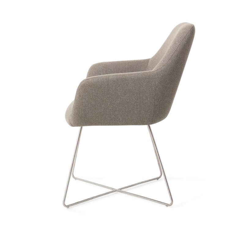 Jesper Home Hiroo Foggy Fusion Dining Chair - Cross Steel