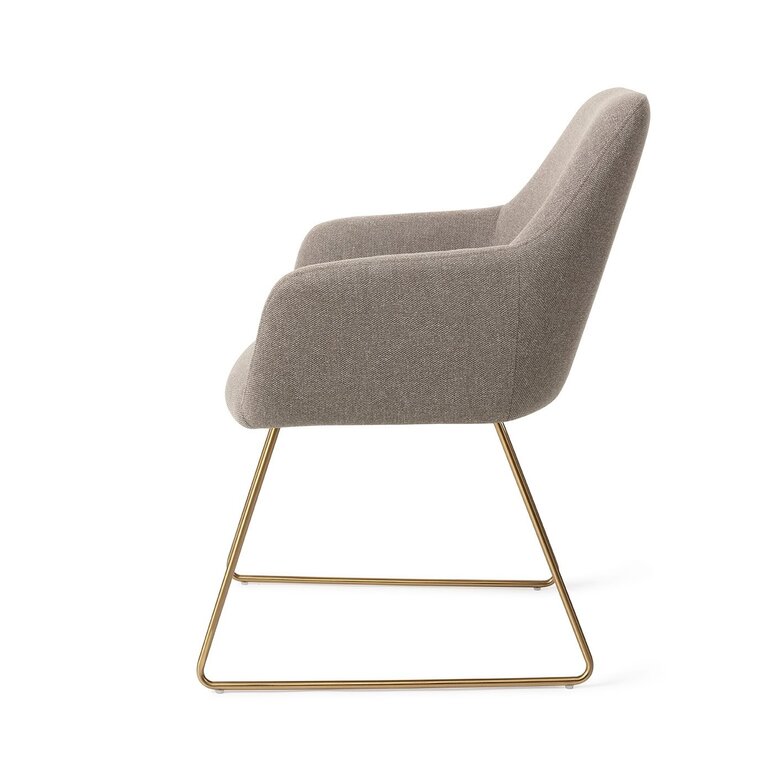 Jesper Home Hiroo Foggy Fusion Eetkamerstoel - Slide Gold