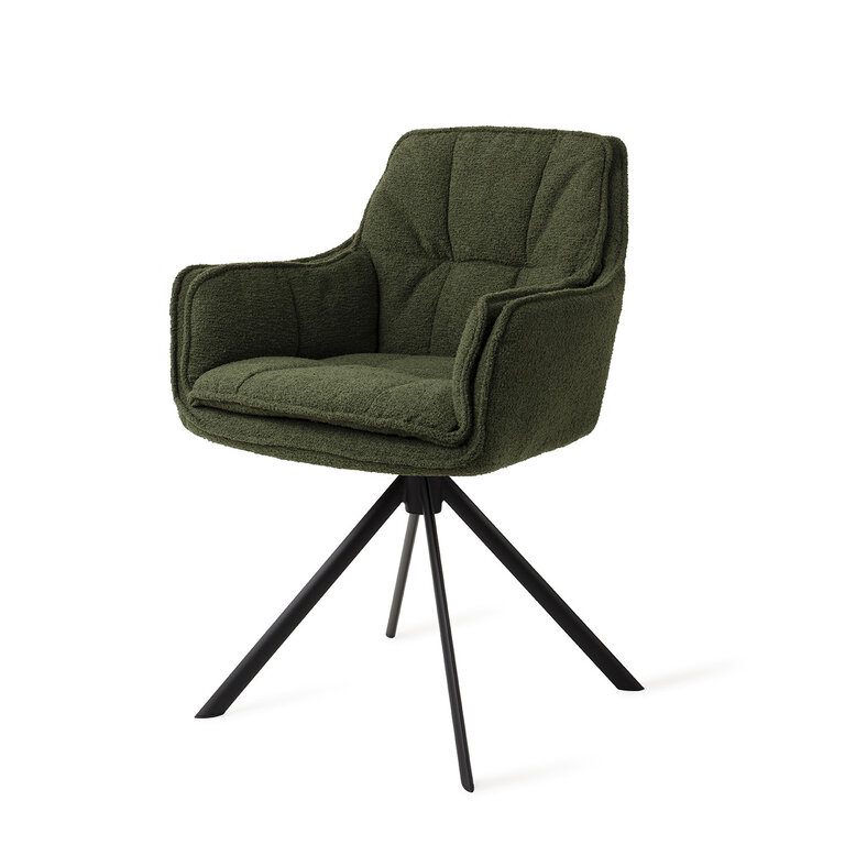 Jesper Home Akune Evergreen Eetkamerstoel - Revolve Black