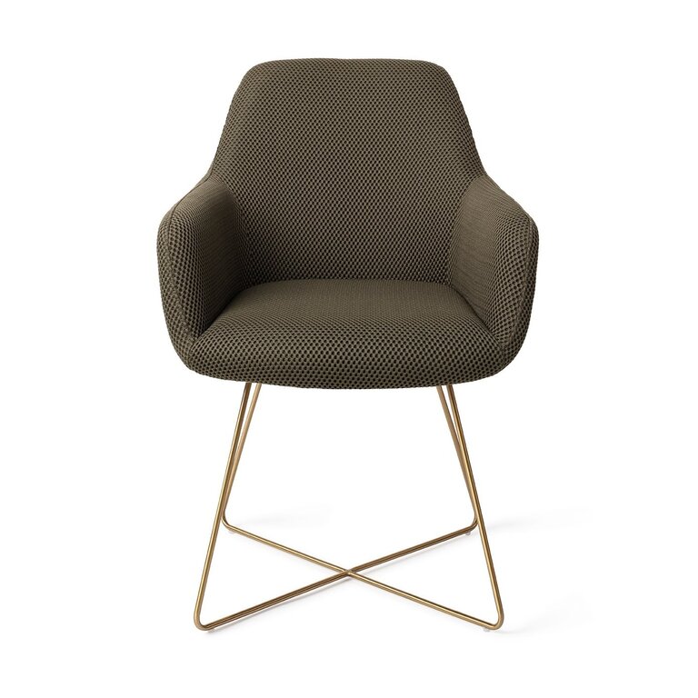 Jesper Home Hiroo Jungle Jewel Dining Chair - Cross Gold