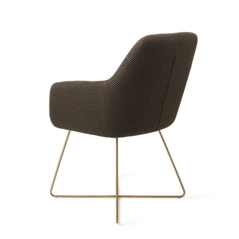 Jesper Home Hiroo Jungle Jewel Dining Chair - Cross Gold