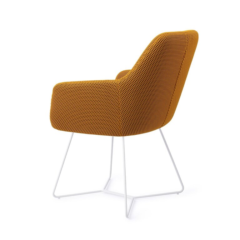 Jesper Home Hiroo Groovy Garam Dining Chair - Beehive White