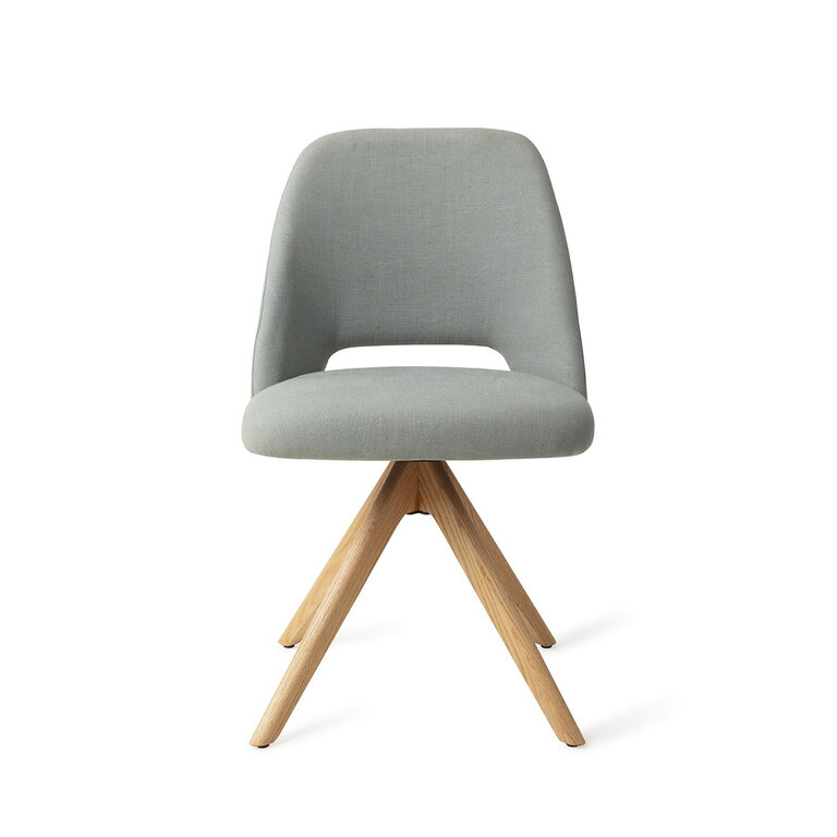 Jesper Home Sasue Sure Azure Dining Chair - Revolve Oak Natural