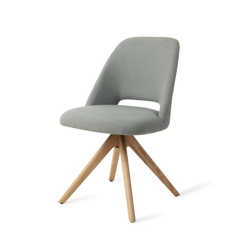 Jesper Home Sasue Sure Azure Dining Chair - Revolve Oak Natural