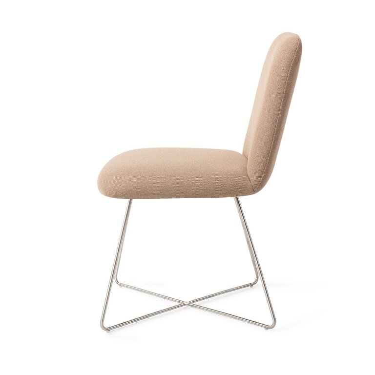 Jesper Home Taiwa Whisper Wheat Dining Chair - Cross Steel