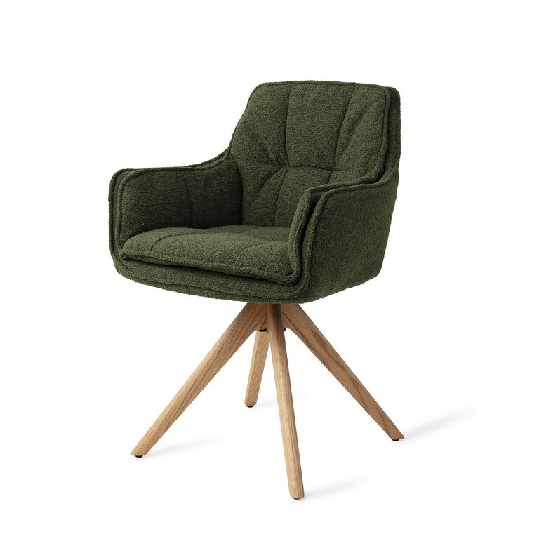 Jesper Home Akune Evergreen Dining Chair - Revolve Oak Natural