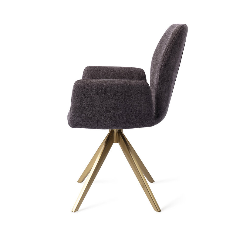 Jesper Home Misaki Almost Black Dining Chair - Turn Gold