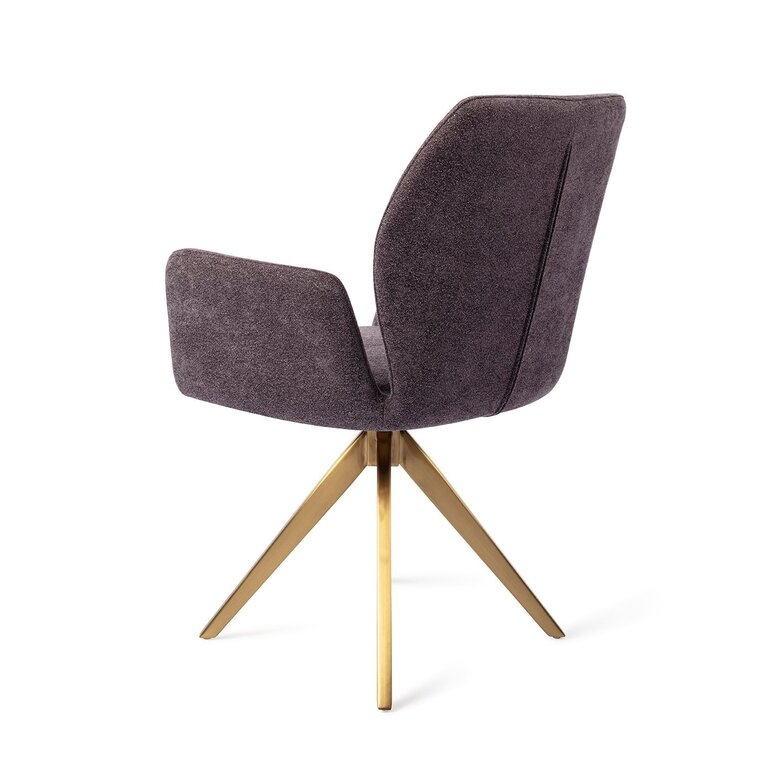 Jesper Home Misaki Almost Black Dining Chair - Turn Gold