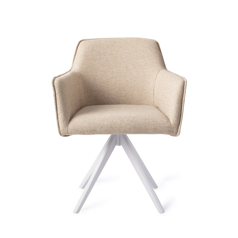 Jesper Home Hofu Wild Walnut Dining Chair - Turn White