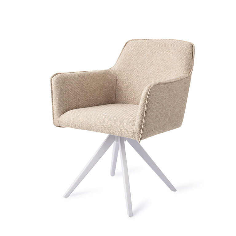 Jesper Home Hofu Wild Walnut Dining Chair - Turn White