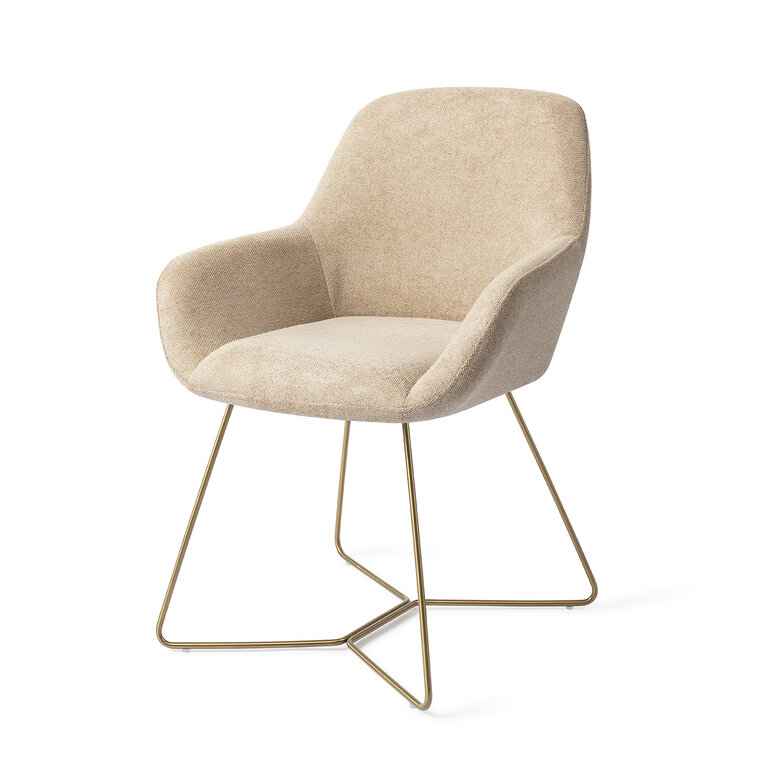 Jesper Home Kushi Desert Dunes Dining Chair - Beehive Gold