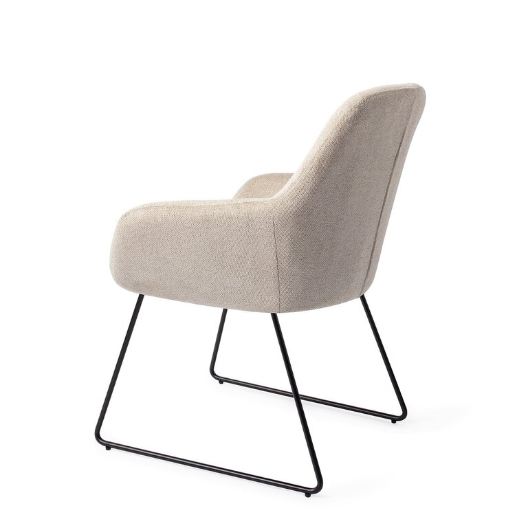 Jesper Home Kushi Ivory Ivy Dining Chair - Slide Black