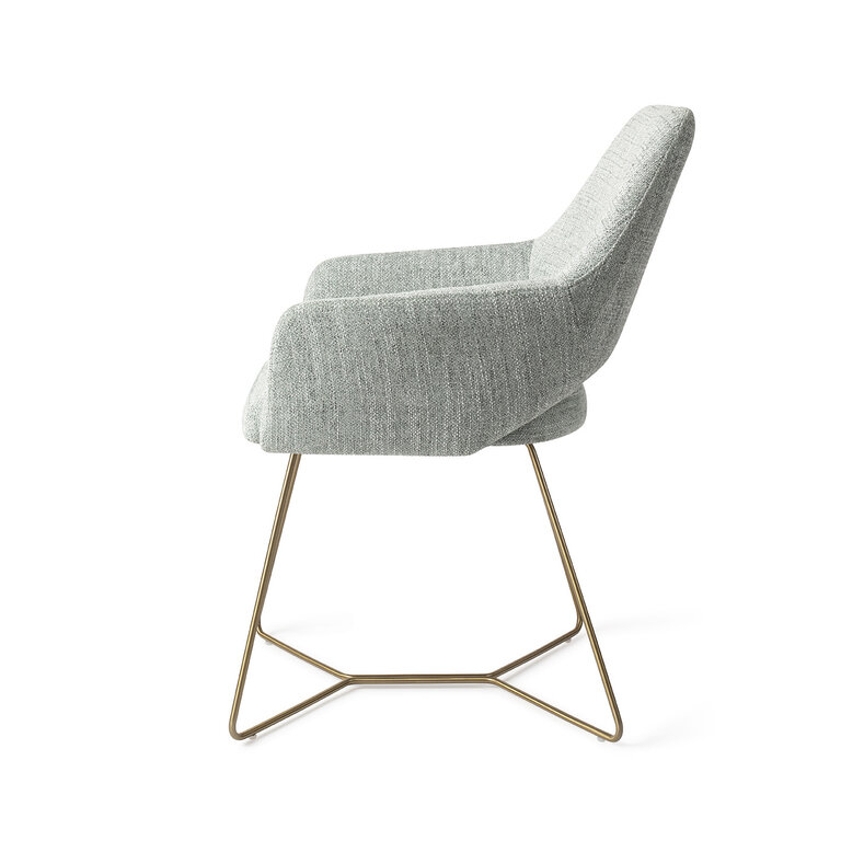 Jesper Home Yanai Soft Sage Eetkamerstoel - Beehive Gold