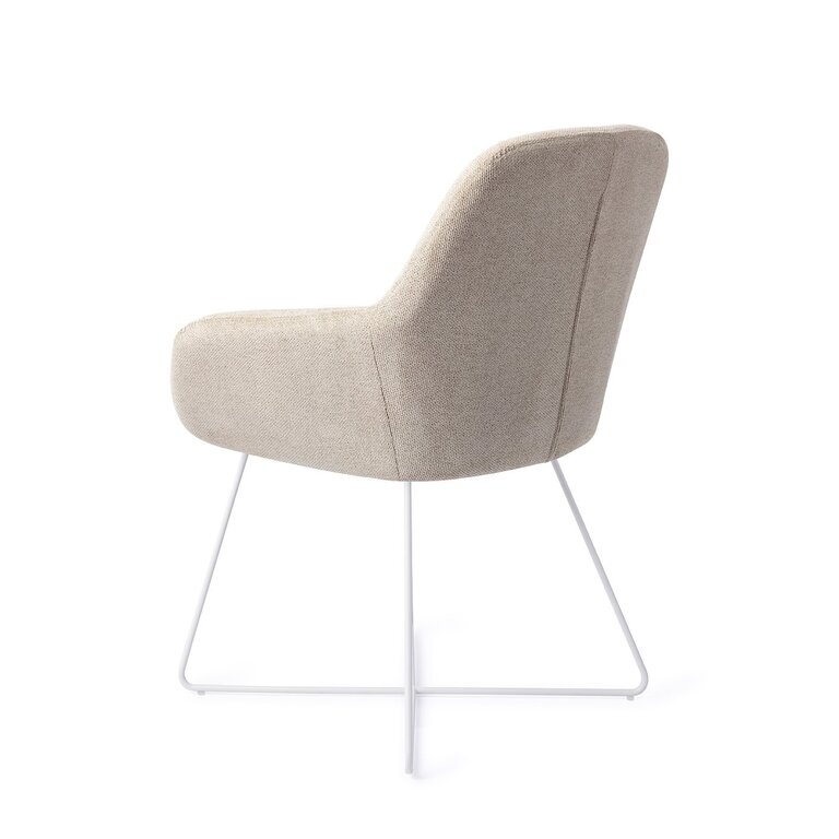 Jesper Home Kushi Ivory Ivy Dining Chair - Cross White