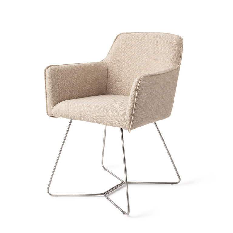 Jesper Home Hofu Wild Walnut Dining Chair - Beehive Steel