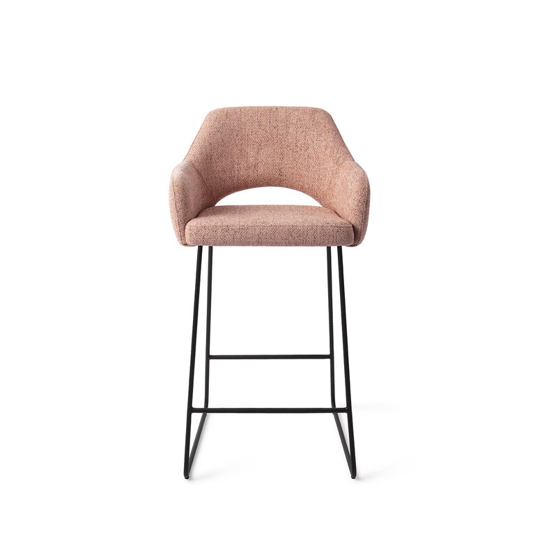 Jesper Home Yanai Pink Punch Bar Chair - Slide Black (L)
