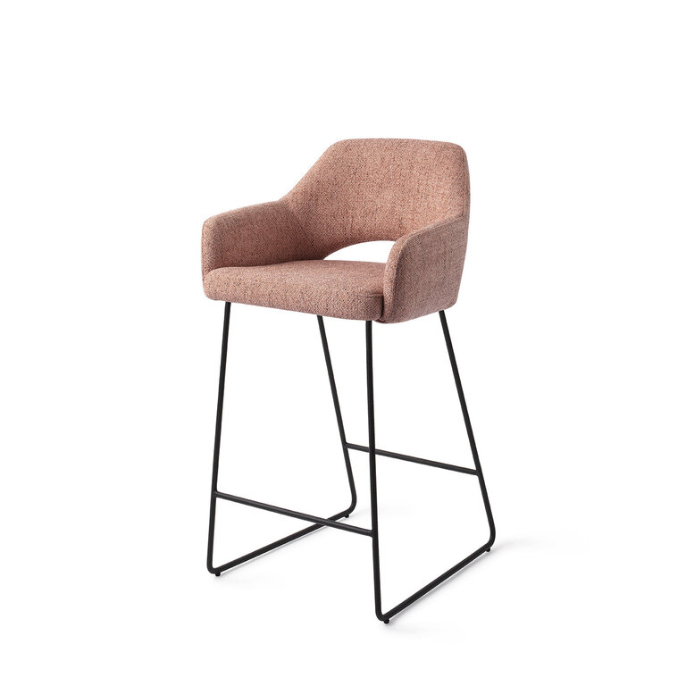 Jesper Home Yanai Pink Punch Bar Chair - Slide Black (L)