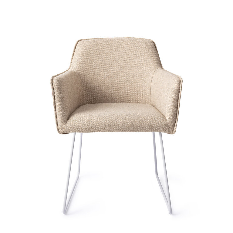 Jesper Home Hofu Wild Walnut Dining Chair - Slide White