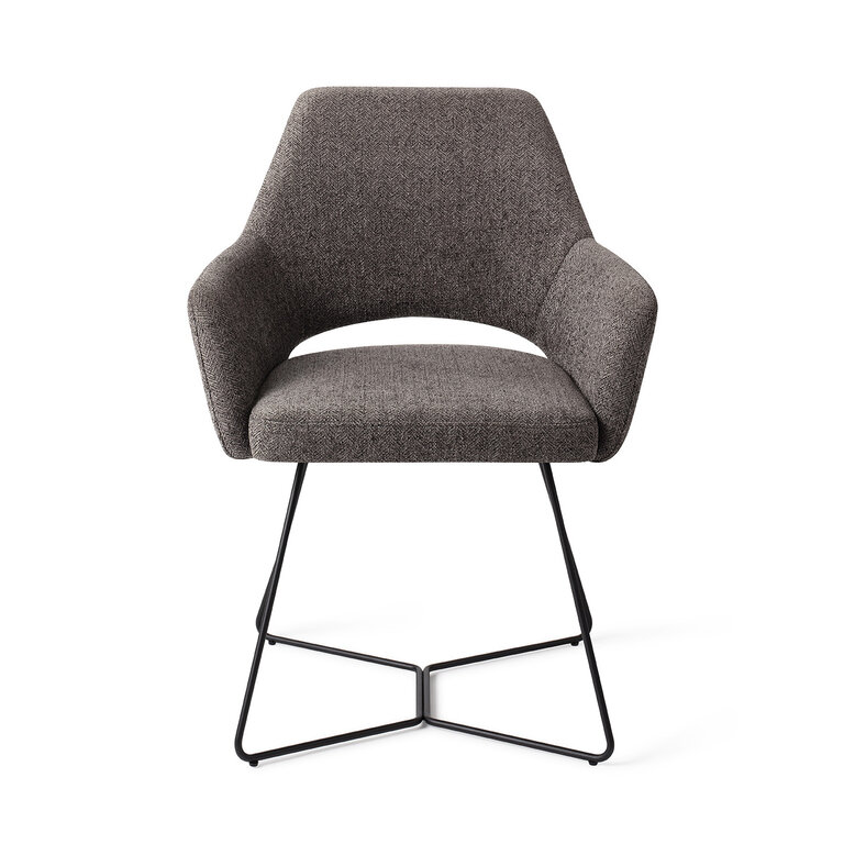 Jesper Home Yanai Amazing Grey Dining Chair - Beehive Black