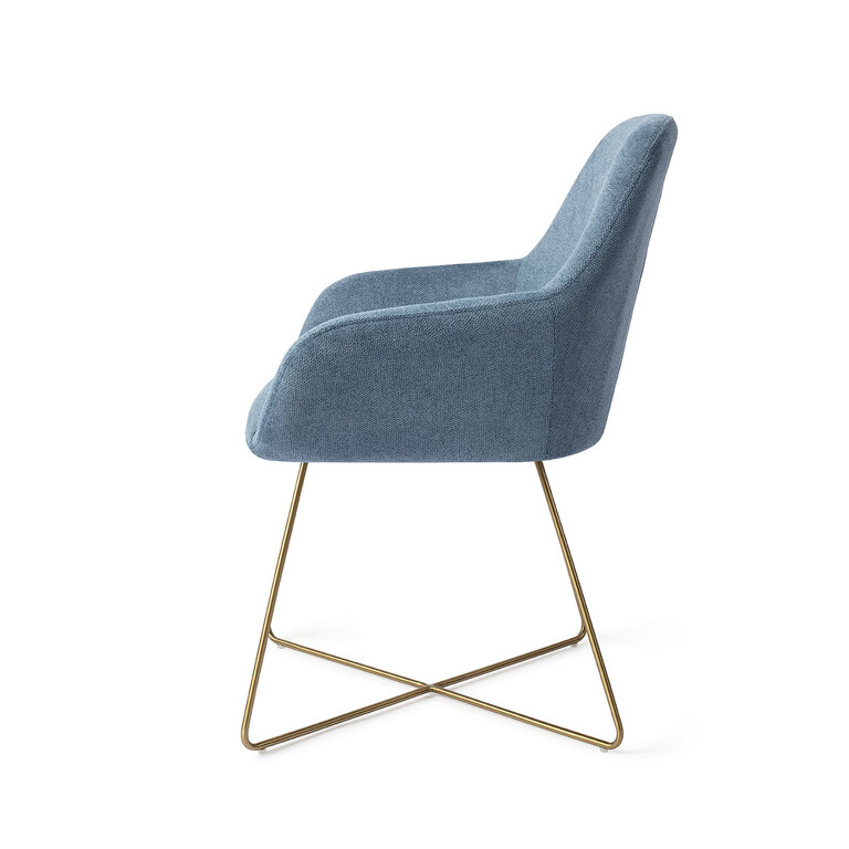 Jesper Home Kushi Ocean Eyes Dining Chair - Cross Gold