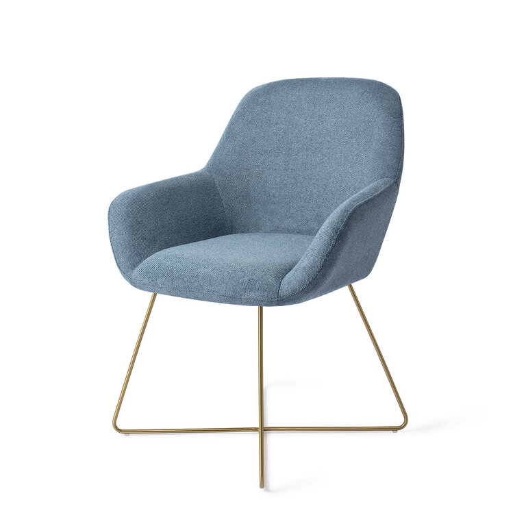 Jesper Home Kushi Ocean Eyes Dining Chair - Cross Gold