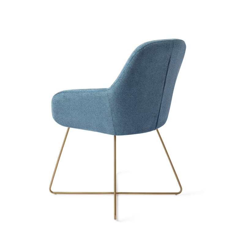 Jesper Home Kushi Ocean Eyes Dining Chair - Cross Gold