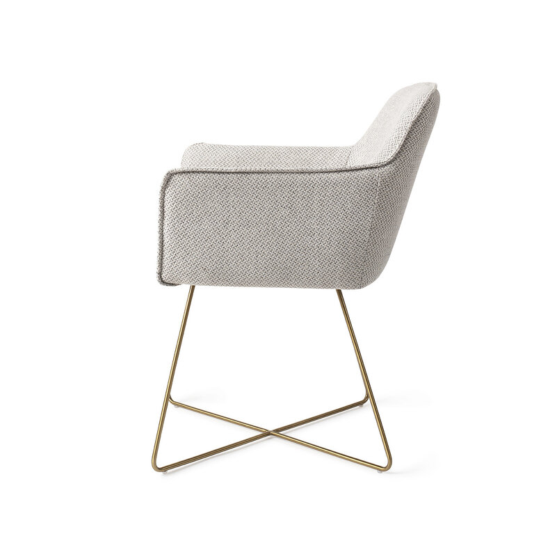 Jesper Home Hofu Checkers Charm Dining Chair - Cross Gold