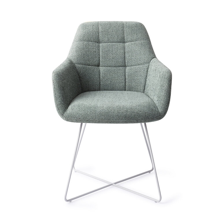 Jesper Home Noto Real Teal Dining Chair - Cross White