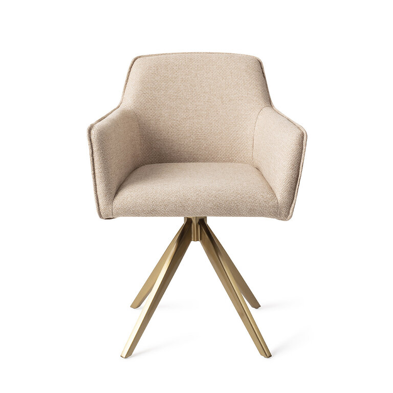 Jesper Home Hofu Wild Walnut Dining Chair - Turn Gold