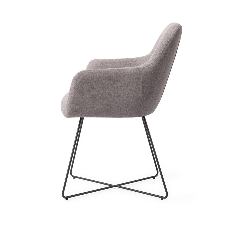 Jesper Home Kinko Earl Grey Dining Chair - Cross Black