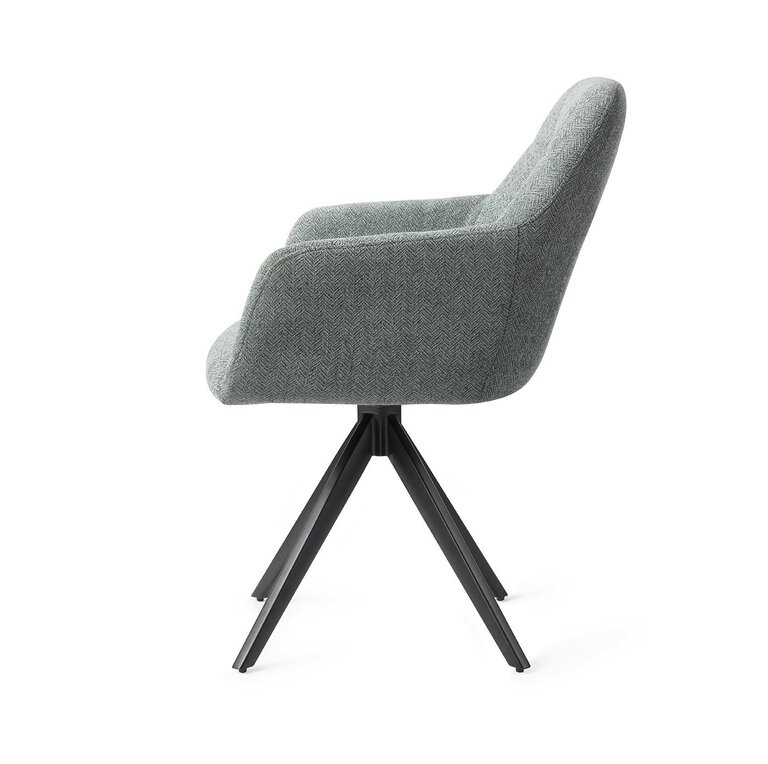 Jesper Home Noto Real Teal Dining Chair - Turn Black