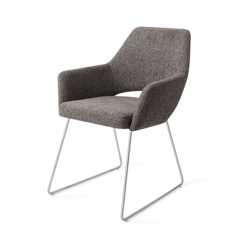 Jesper Home Yanai Amazing Grey Dining Chair - Slide Steel