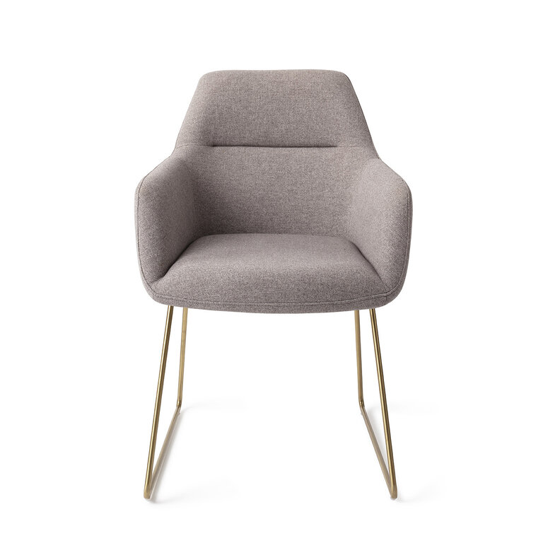 Jesper Home Kinko Earl Grey Dining Chair - Slide Gold