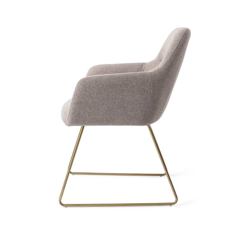 Jesper Home Kinko Earl Grey Dining Chair - Slide Gold