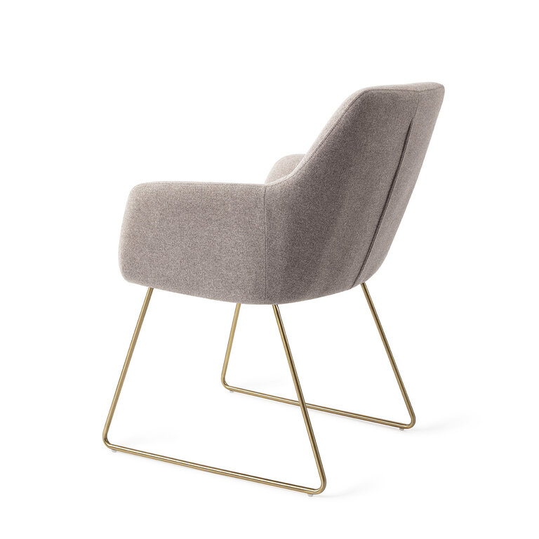 Jesper Home Kinko Earl Grey Dining Chair - Slide Gold