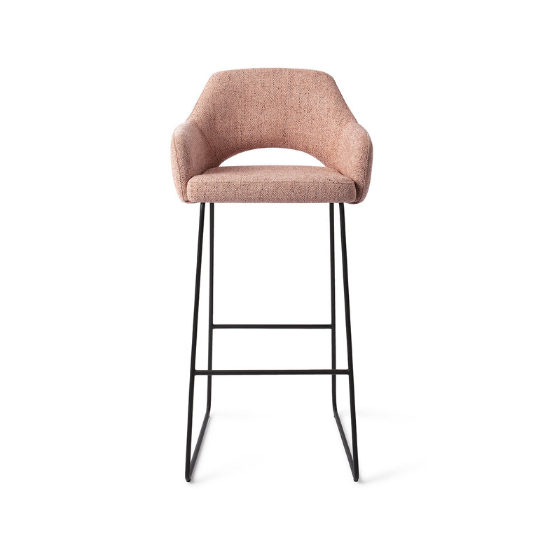 Jesper Home Yanai Pink Punch Bar Chair - Slide Black (H)
