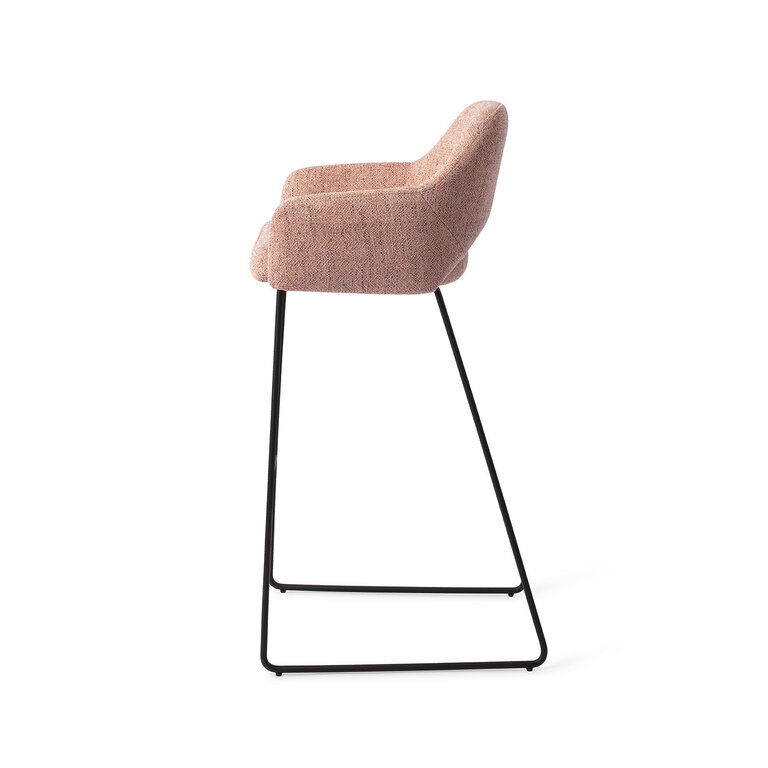 Jesper Home Yanai Pink Punch Bar Chair - Slide Black (H)