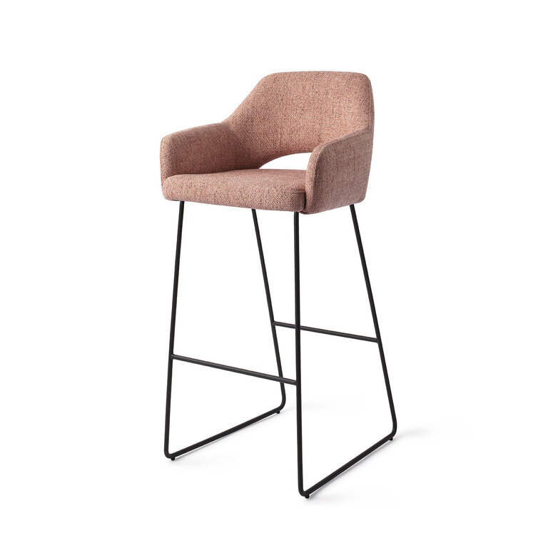 Jesper Home Yanai Pink Punch Bar Chair - Slide Black (H)