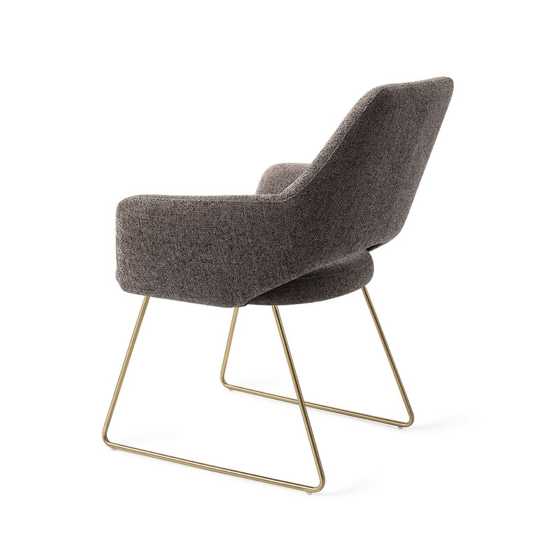 Jesper Home Yanai Amazing Grey Dining Chair - Slide Gold