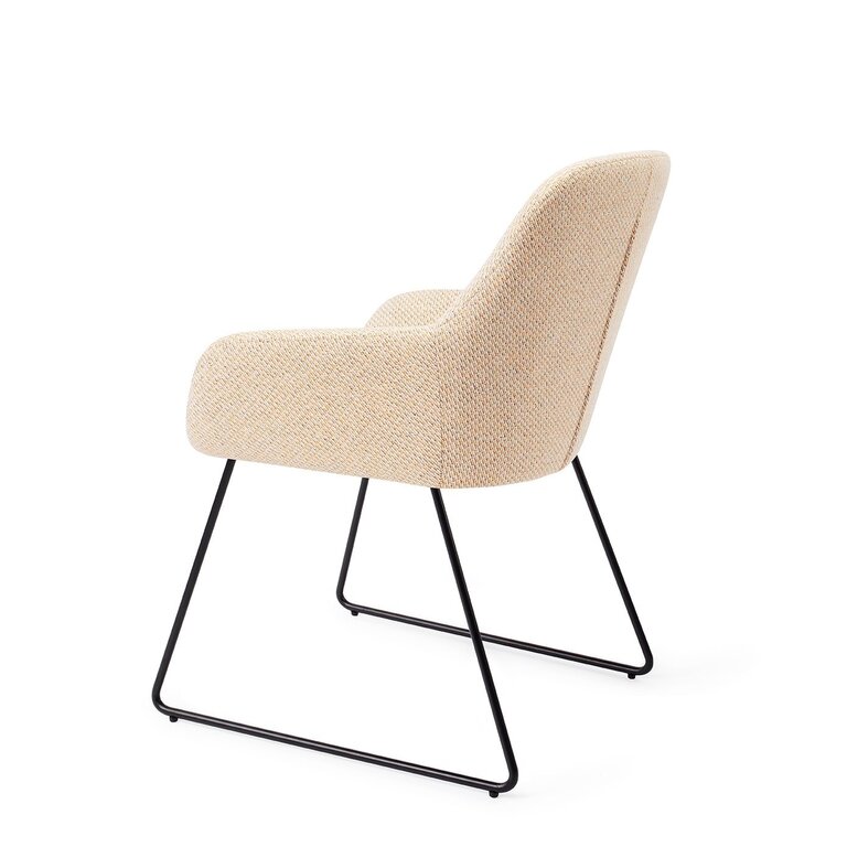 Jesper Home Kushi Trouty Tinge Dining Chair - Slide Black