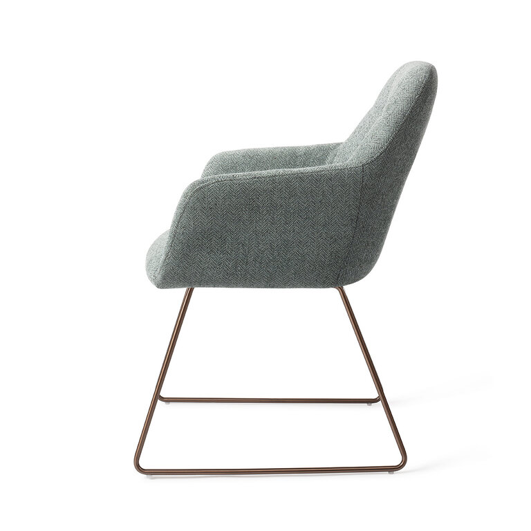 Jesper Home Noto Real Teal Dining Chair - Slide Rose